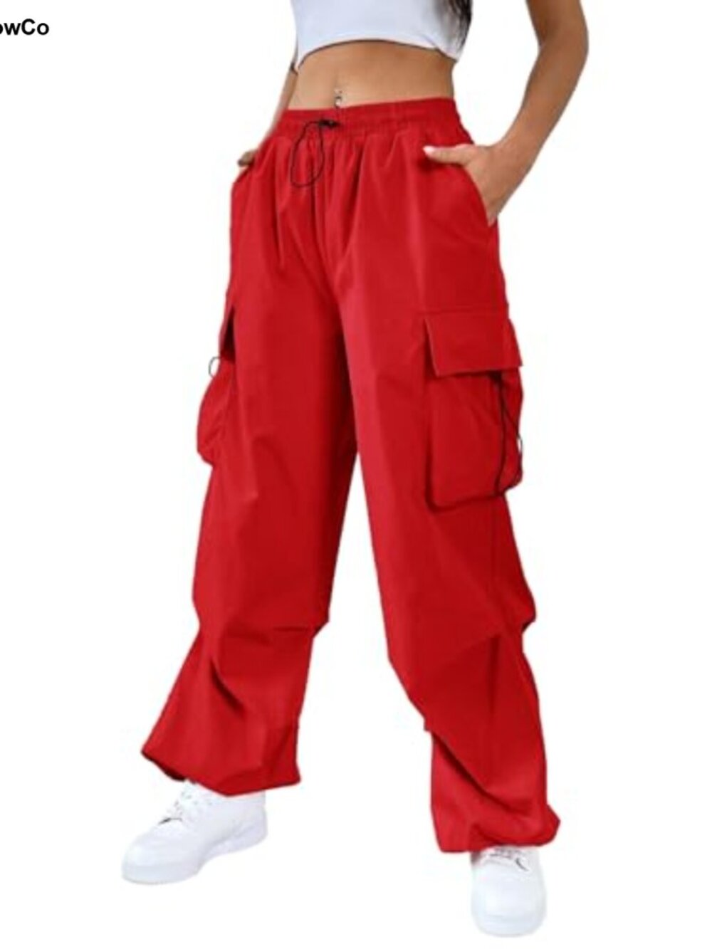 Baggy Loose Cargo Pants Drawstring Joggers Long Trousers